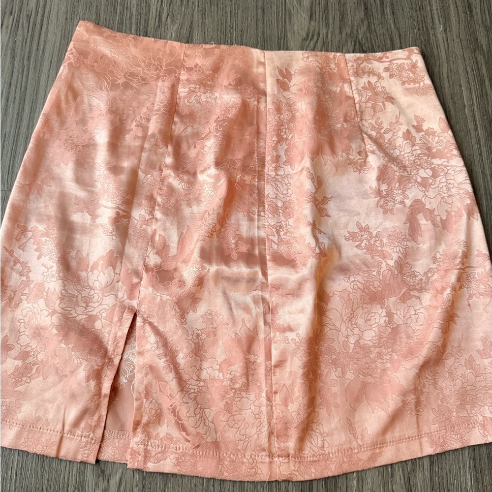 Elegant Floral Pink Skirt